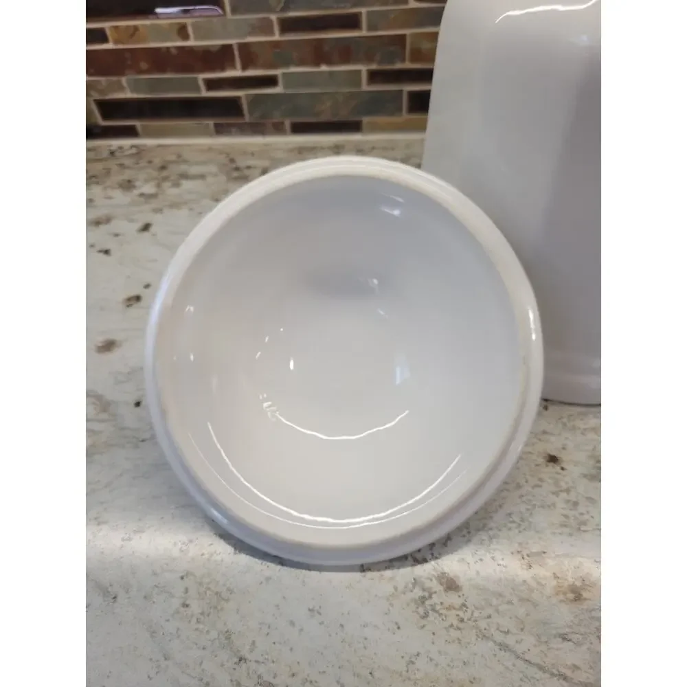 Vintage Heritage White Pfaltzgraff Extra Large Canister & Lid